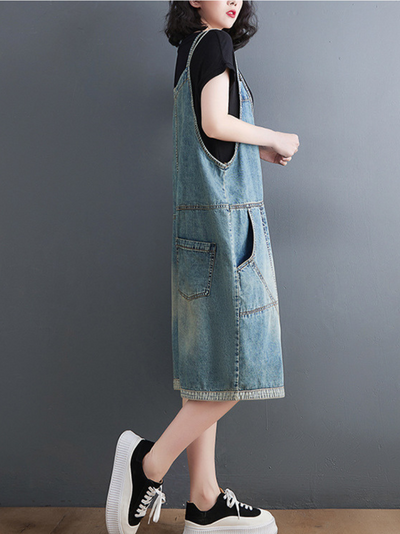 Women's Pocket Style Dungarees