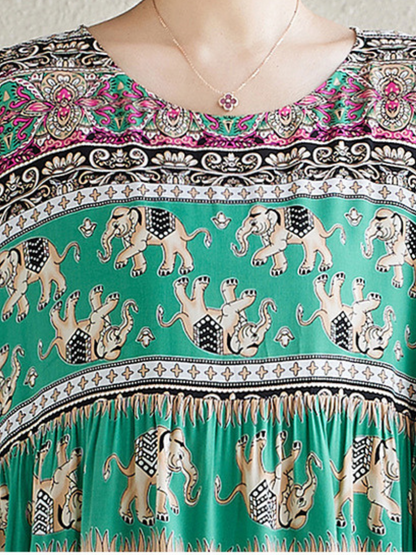 Round neck dresses for women