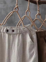 Women's Summer Linen Harem Pants thin Loose Casual Pants Bottom