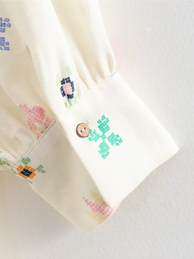  Women's Embroidered A-LIne Dress