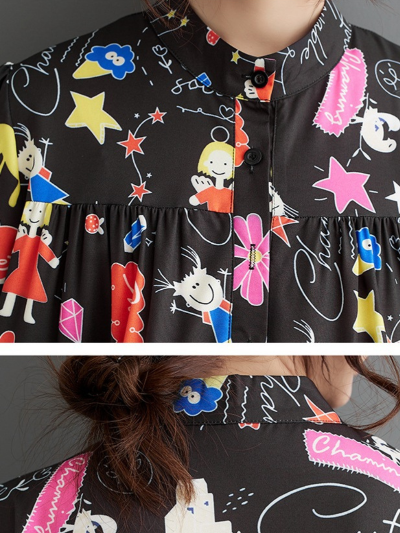 Stand up collar shirt for women