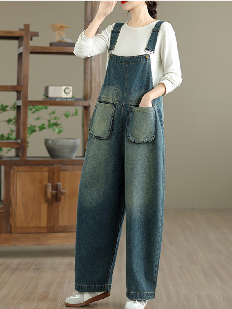 women's denim cotton dungarees