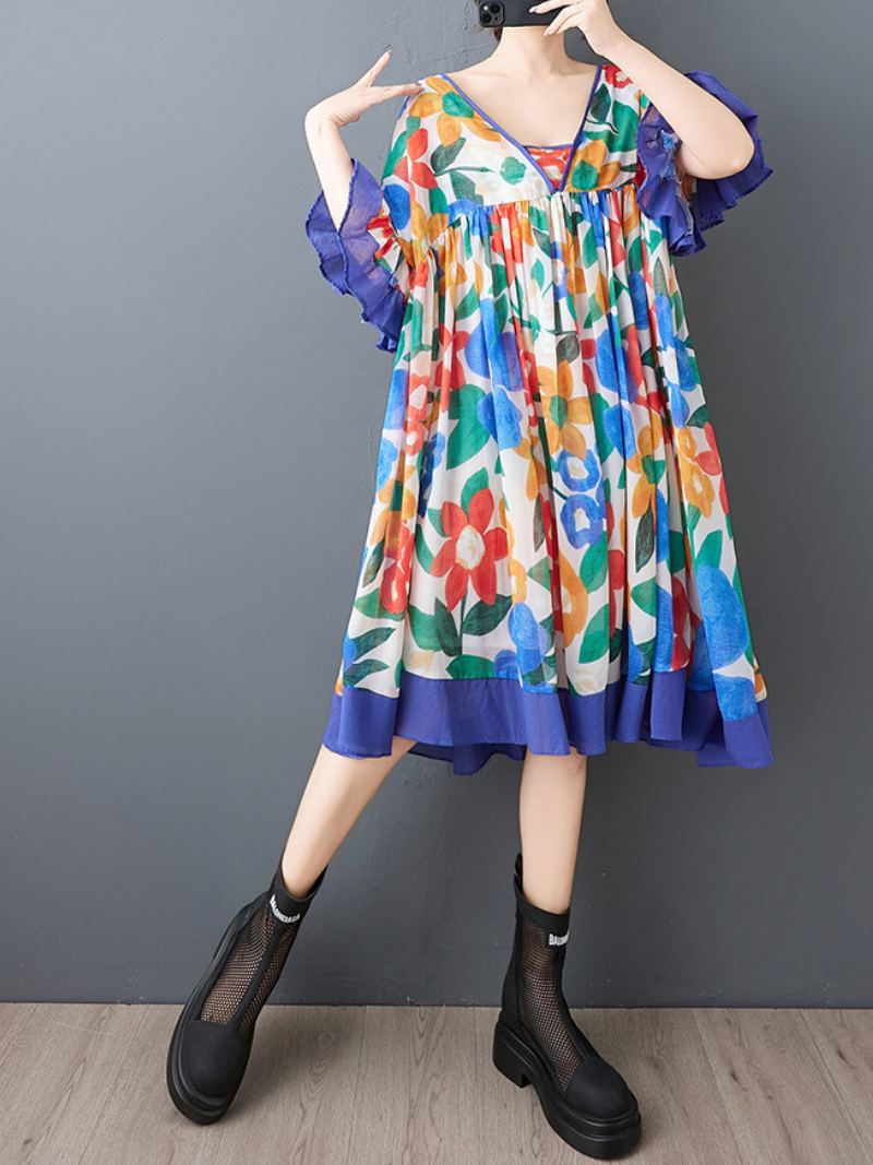 Stylish Floral Midi Dress for Women