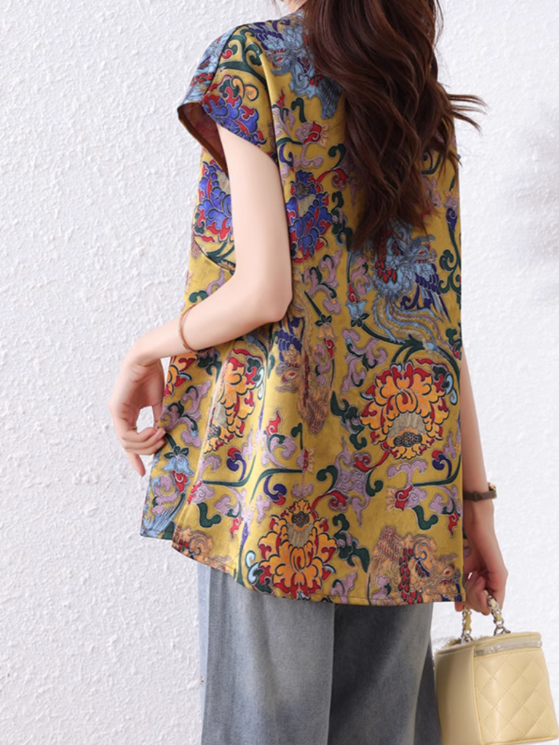 Women colorful floral top 
