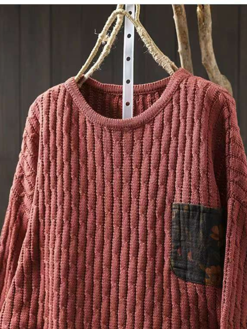 Soft textured cotton sweater