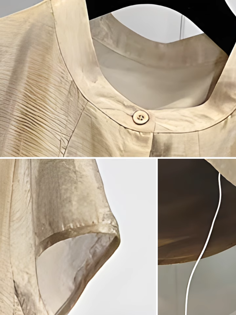 Crew neck midi shirt dress