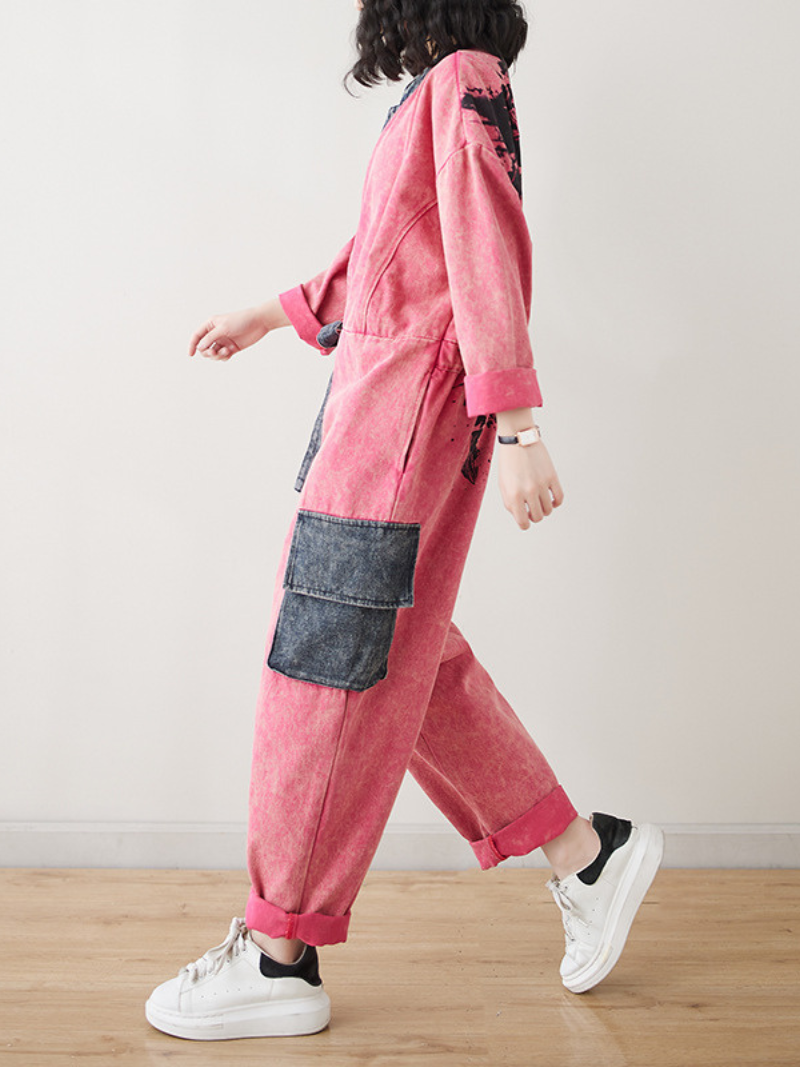 Women's Stylish Pink Dungaree