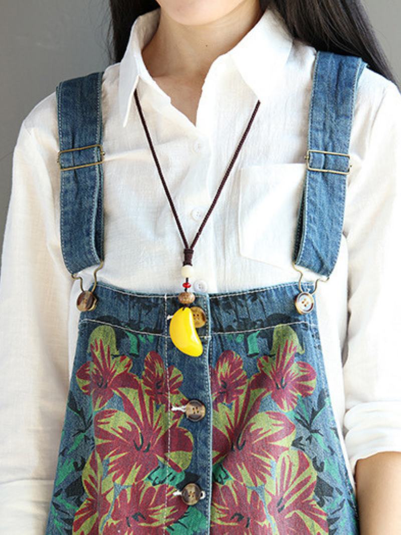 Chic & Casual Printed Denim Overall for Women | Eva Trends