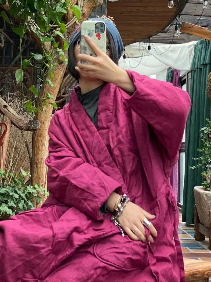 Boho Chic Loose A-Line Coat pour confort sans effort