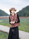 Women's Elegant Plants and Flowers Pattern Jacket