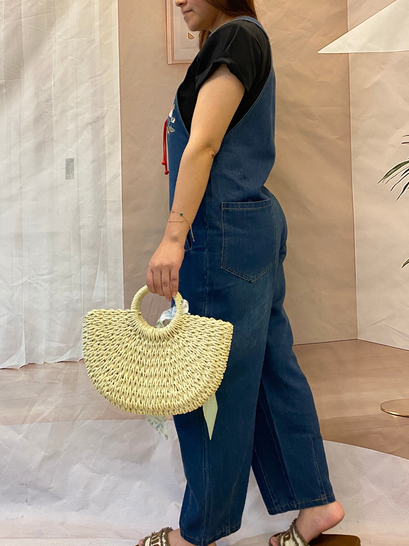 Salopettes à fleurs brodées élégantes pour femmes