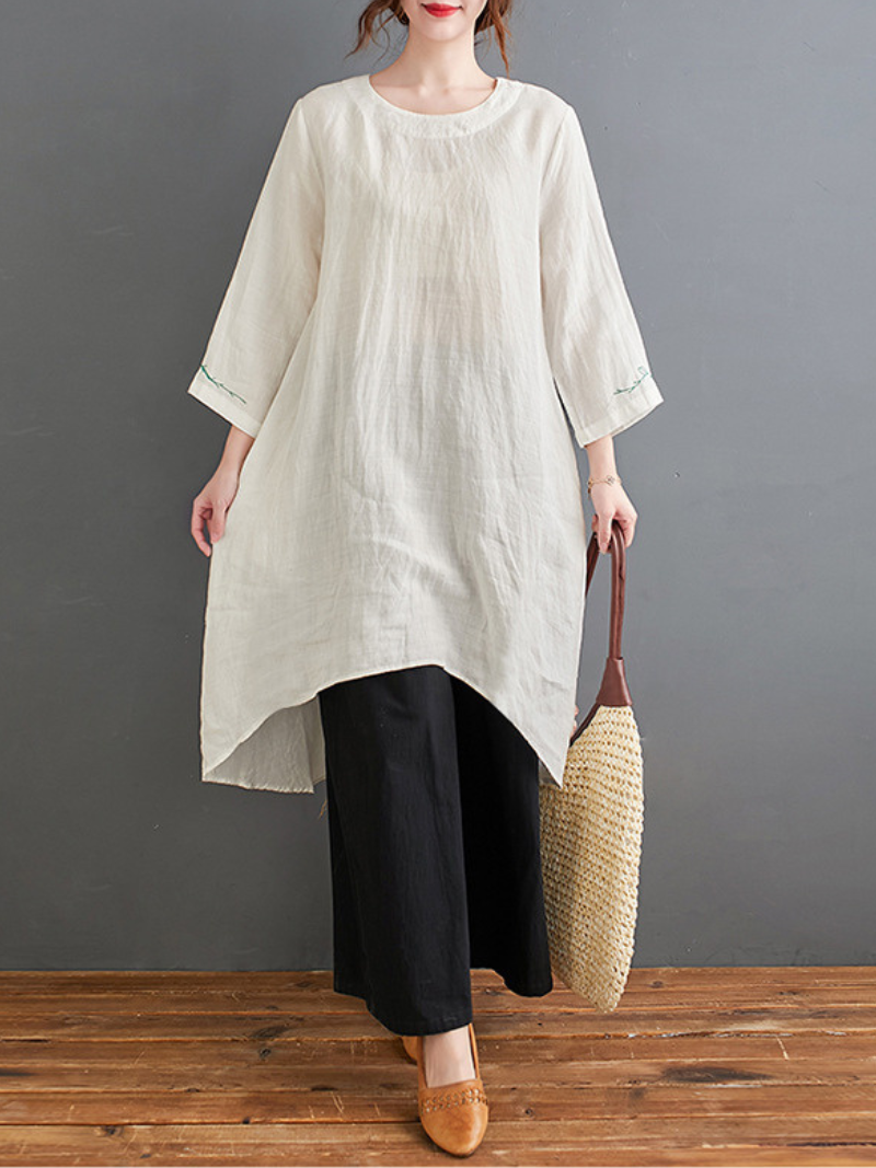 Women's Summer Lightweight Simple Midi Skirt A-line Dress
