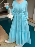 Romantic Evenings and Brunches Maxi Dress — Flowy Chiffon, Effortless Elegance