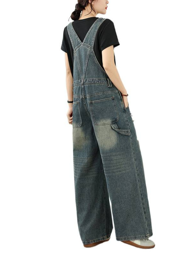Weekend Confidence One-Piece — Relaxed Denim Overalls with Flattering Lantern Legs