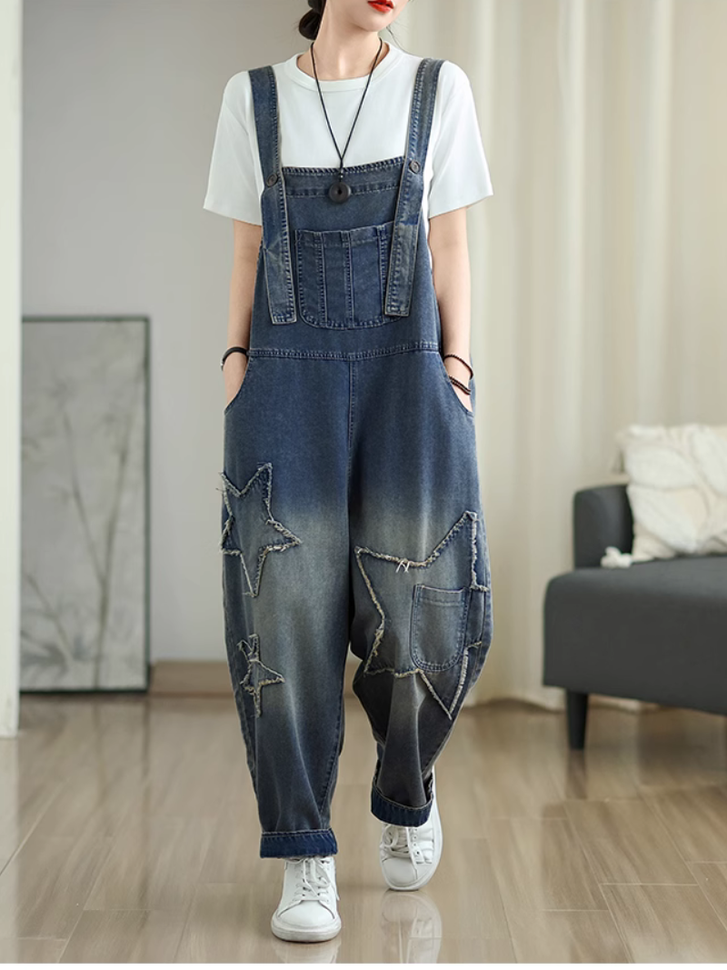 Women's Perfect for Weekend Wear Star Style Dungarees