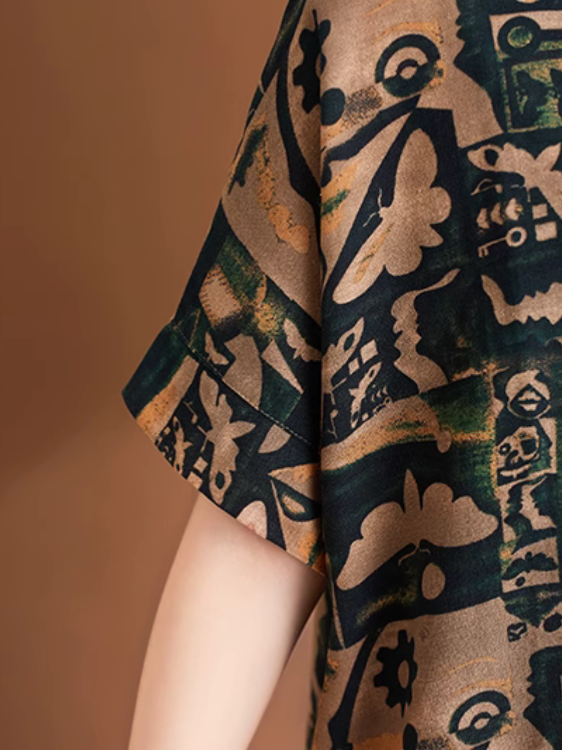 Women's Beautiful & Unique Summer Printed Midi-Dress