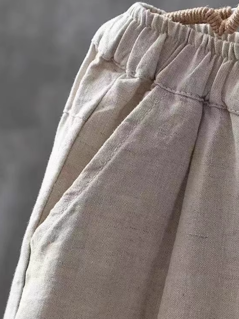 Pantalon harem en lin d'été pour femmes mince pantalon décontracté en bas