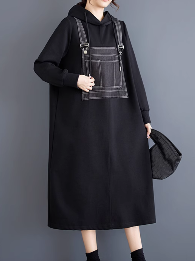 Women's Loose Waist Midi Dress