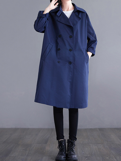 double-breasted coat for ladies