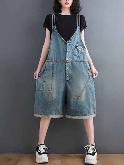 Women's Outerwear Short Dungarees