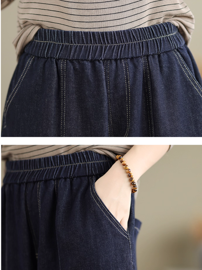 Summer feminino Perfeito e confortável Baggy Bottom Bottom