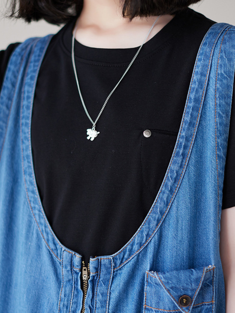 Women's Crew Neck Dungaree 