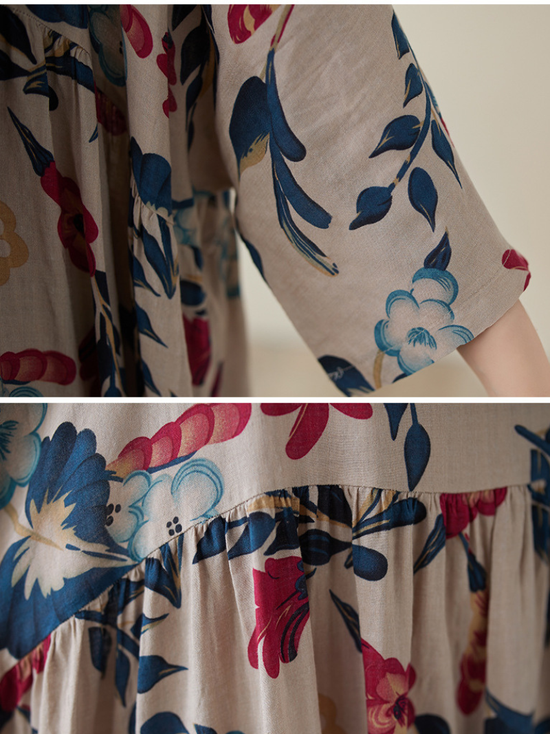 Dress gathered under bust