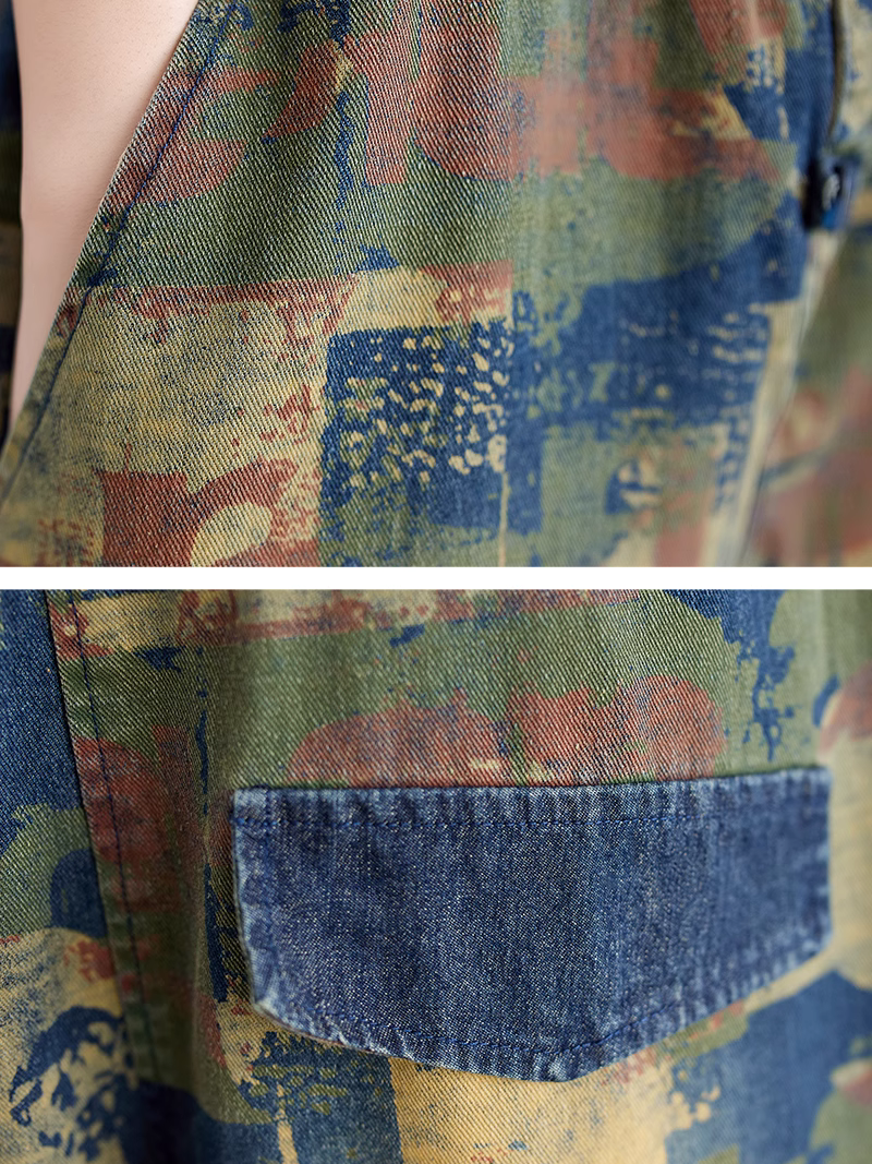 Dungaree globalement élégant et magnifique en denim mince en denim