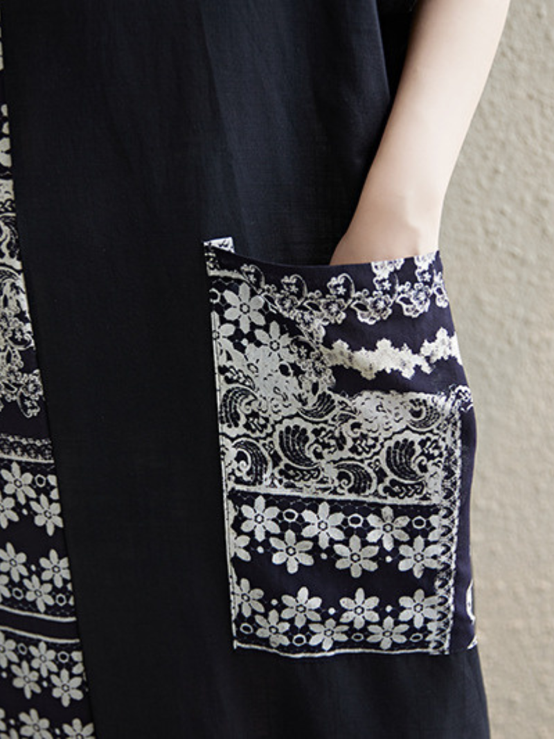 Women's Printed Pocket Dress 