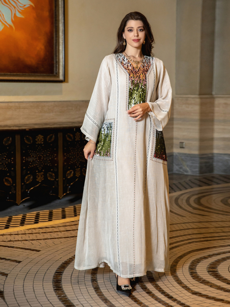 Cross-fronts-fronts de Dubaï à Dubaï brodé Abaya musulman