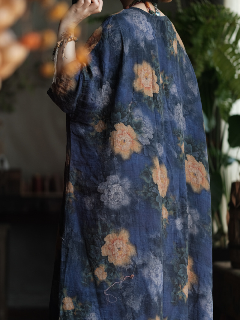 Cozy Women's Printed Loose Cardigan