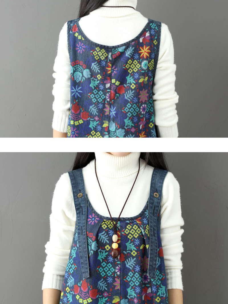 Jeans imprimés de vêtements pour femmes trous blancs larges salopettes de jambe