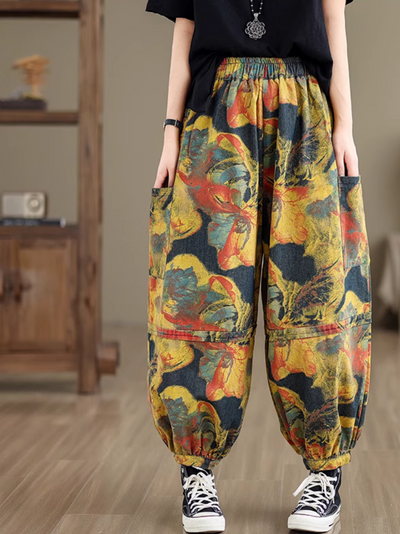 Women's Summer Loose Charming Printed Long Pants Bottom