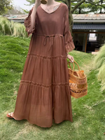 Romantic Evenings and Brunches Maxi Dress — Flowy Chiffon, Effortless Elegance