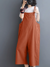 Women's Loose Casual Solid Color Overalls Dungarees