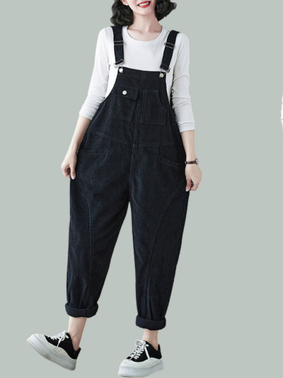 Women's Black Dungarees