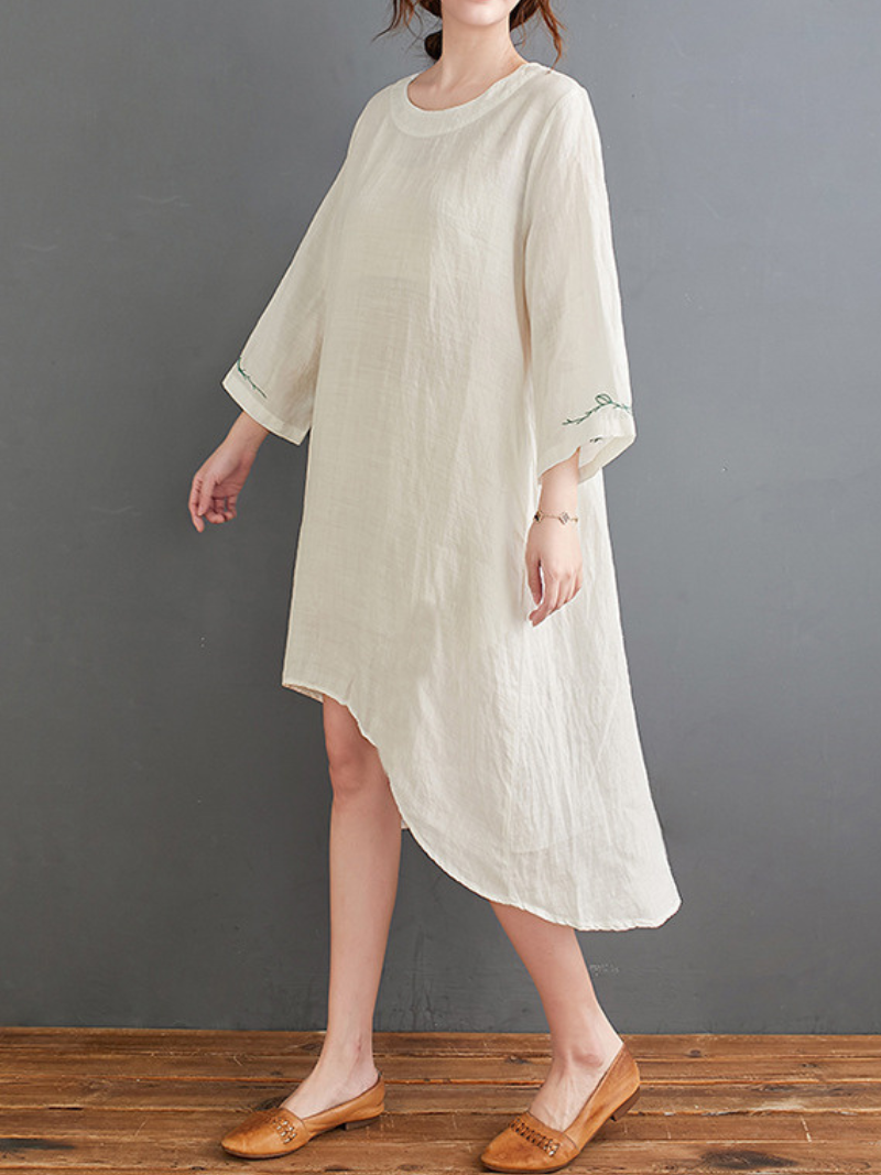 Women's Summer Lightweight Simple Midi Skirt A-line Dress
