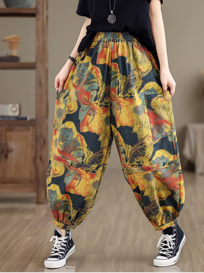 Women's Summer Loose Charming Printed Long Pants Bottom