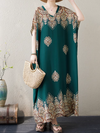 Women's Summer Comfort and Elegance Printed Long Kaftan Dress