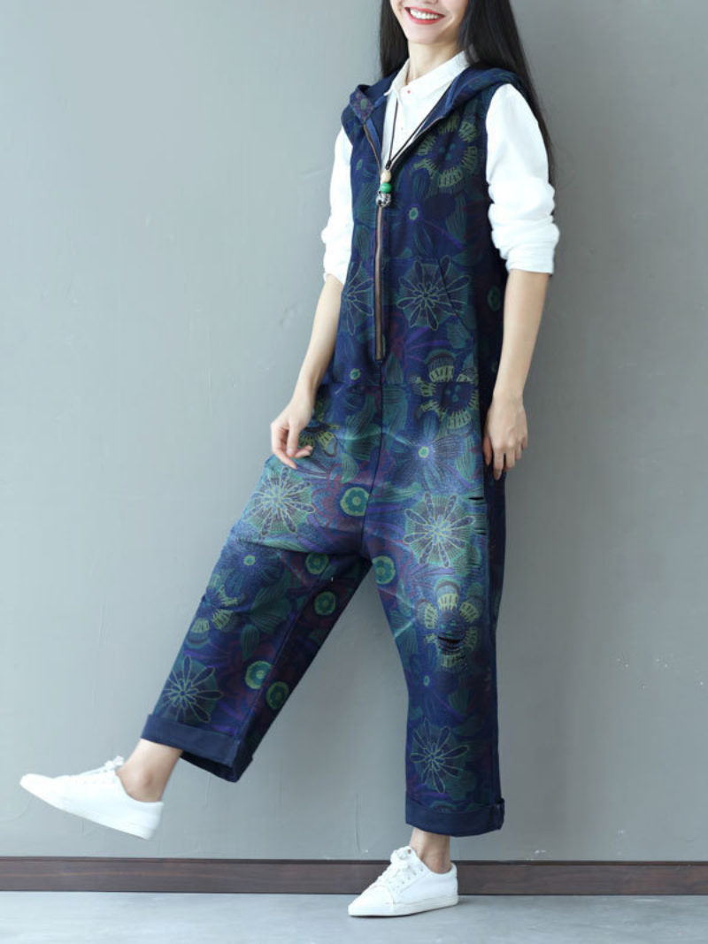 Women's Dark Blue Overalls Coveralls