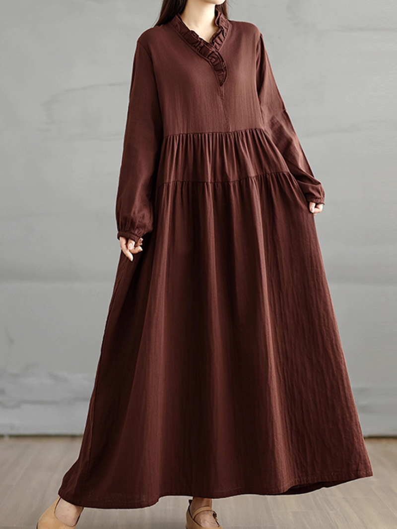 Brown smock dress