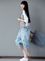 Chic & Casual Printed Denim Overall for Women | Eva Trends