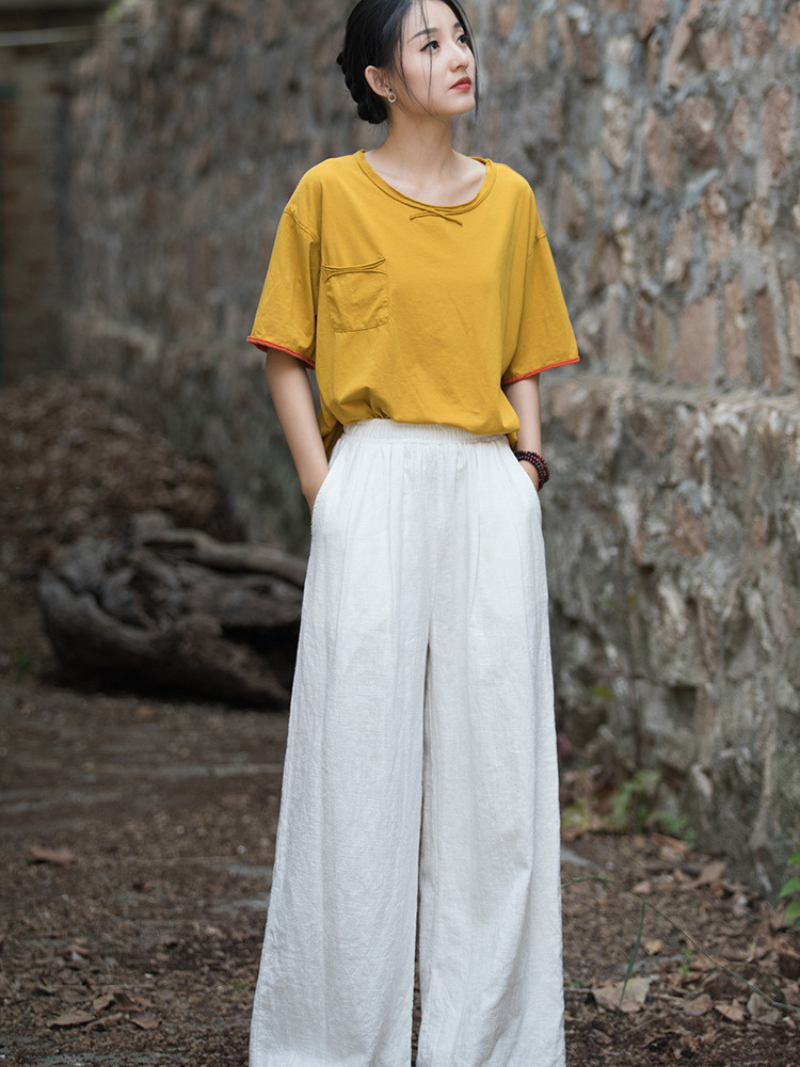 Women's Artistic white pants 