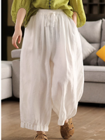 Women's Artistic Style & Cool Solid Color Plaid Bottom