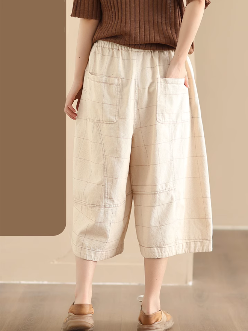 Women's White Loose Bottom  