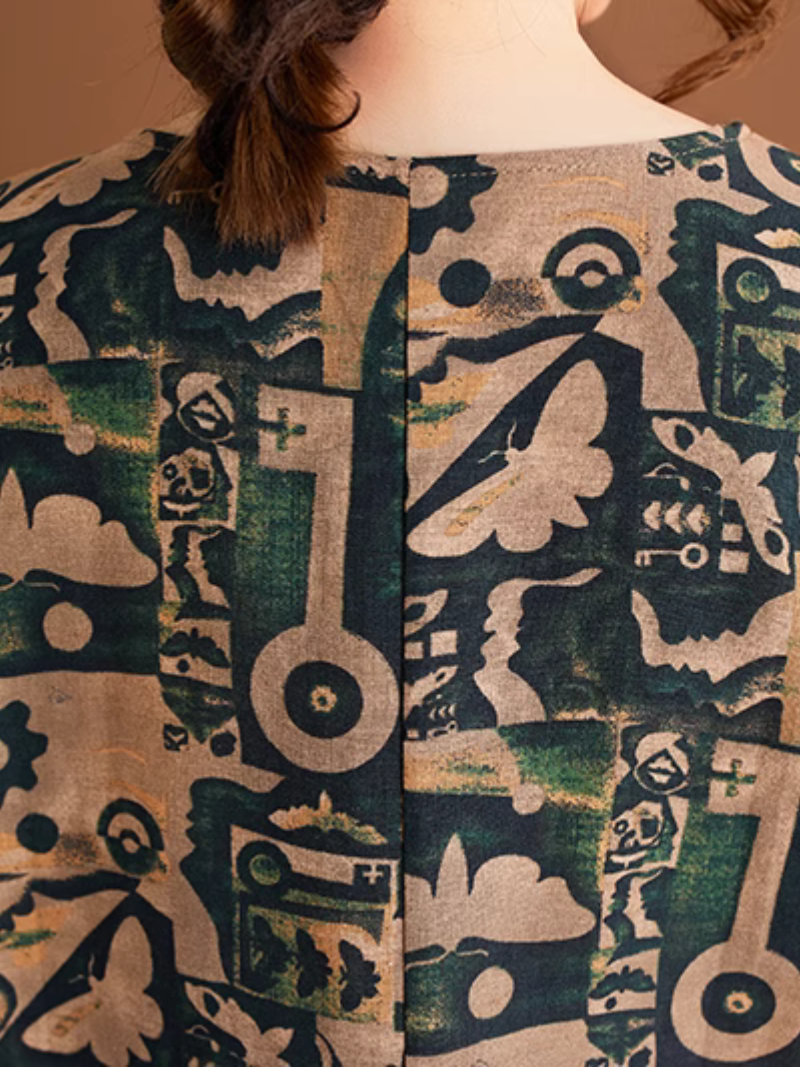 Crew neck midi dress