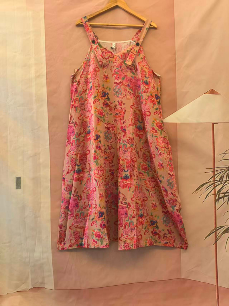 Dungaree globalement léger de l'été des femmes imprimé en liberté globale