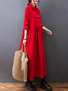 Women's Red A-Line Dress