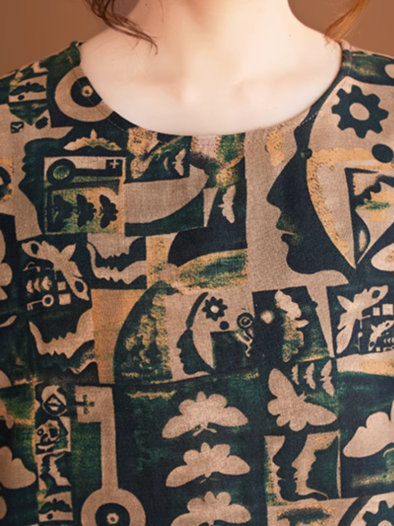 Womens crew neck midi dress