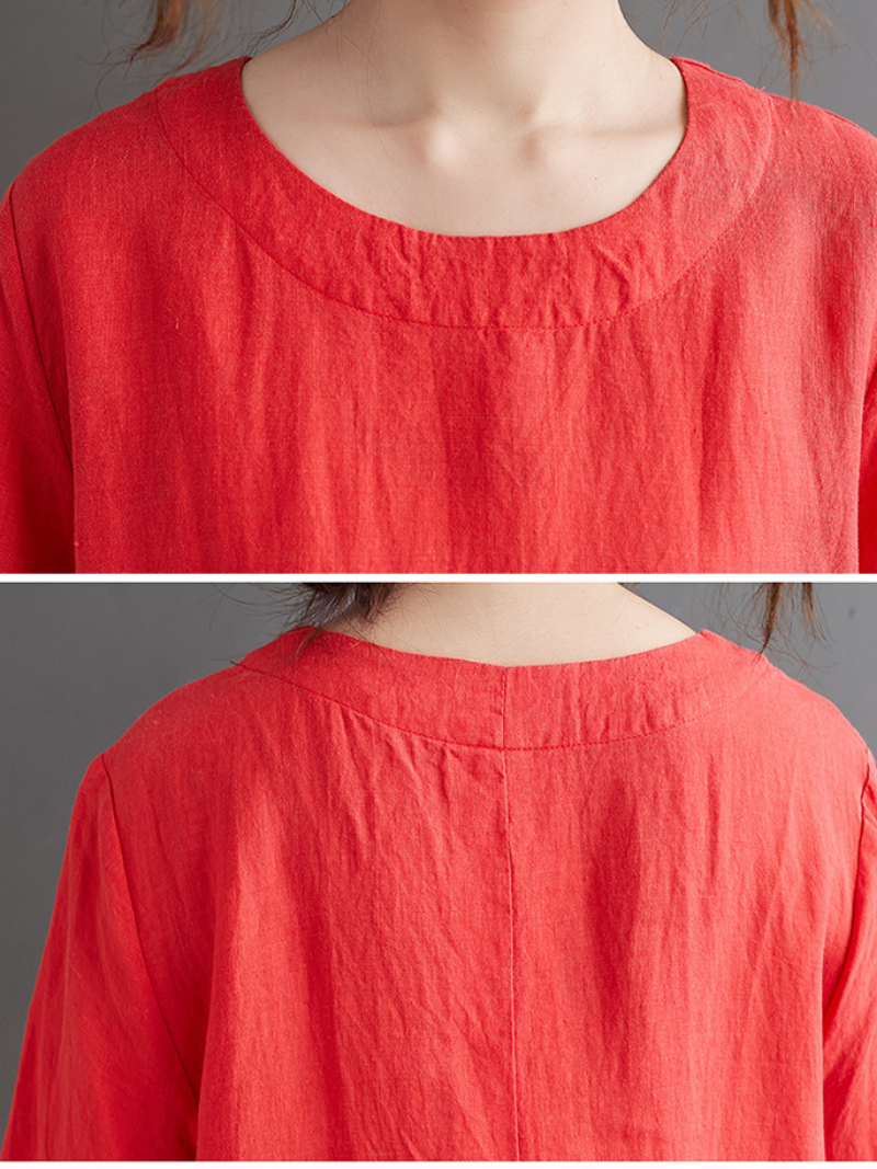 Round Neck A-Line dress